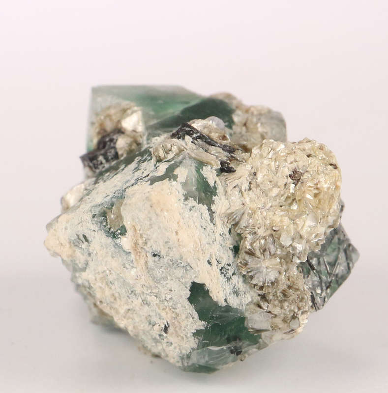 Schorl on Fluorite, Erongo Mnt Region, Namibia