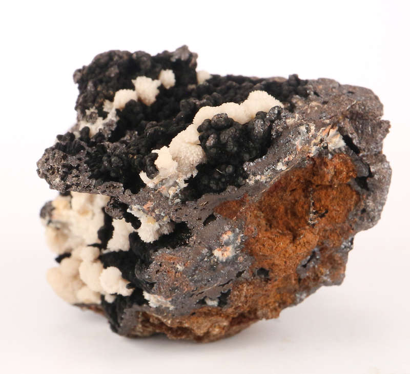 Calcite on Goethite, N'Chwaning II, Northern Cape, South Africa