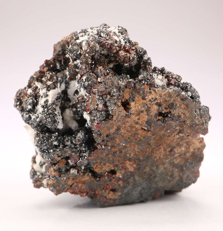 Baryte on Andradite on Matrix, N'Chwaning II, Northern Cape, South Africa