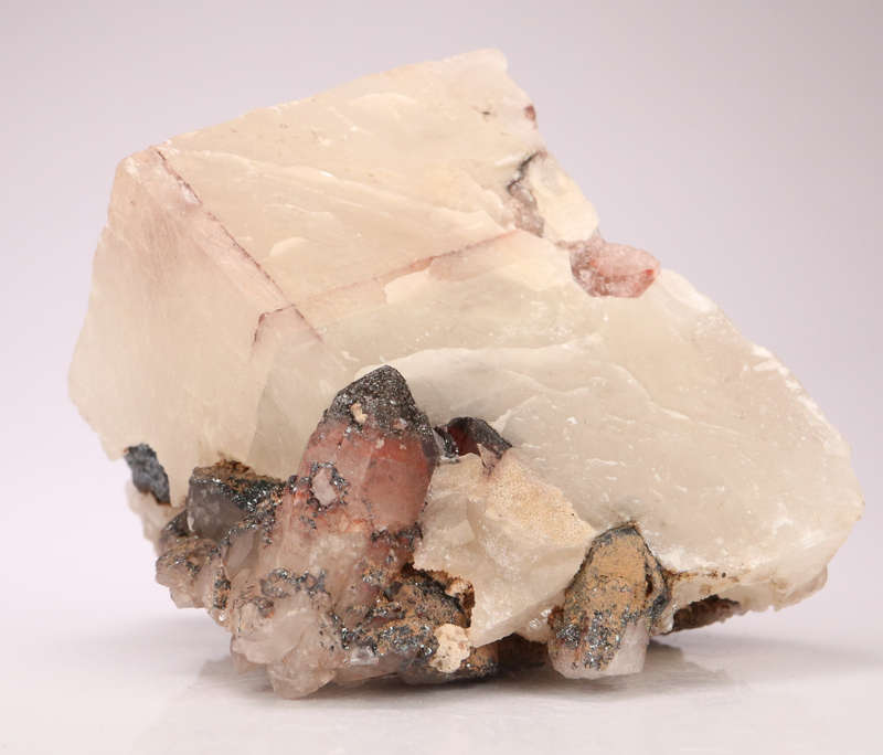 Calcite on Hematite incl Quartz, Orange River Area, Northern Cape, South Africa