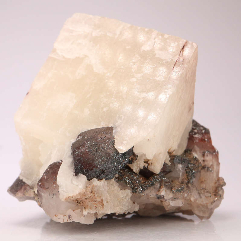 Calcite on Hematite incl Quartz, Orange River Area, Northern Cape, South Africa