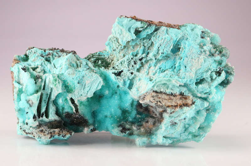 Quartz on Chrysocolla, Tenke Fungurume, DR Congo