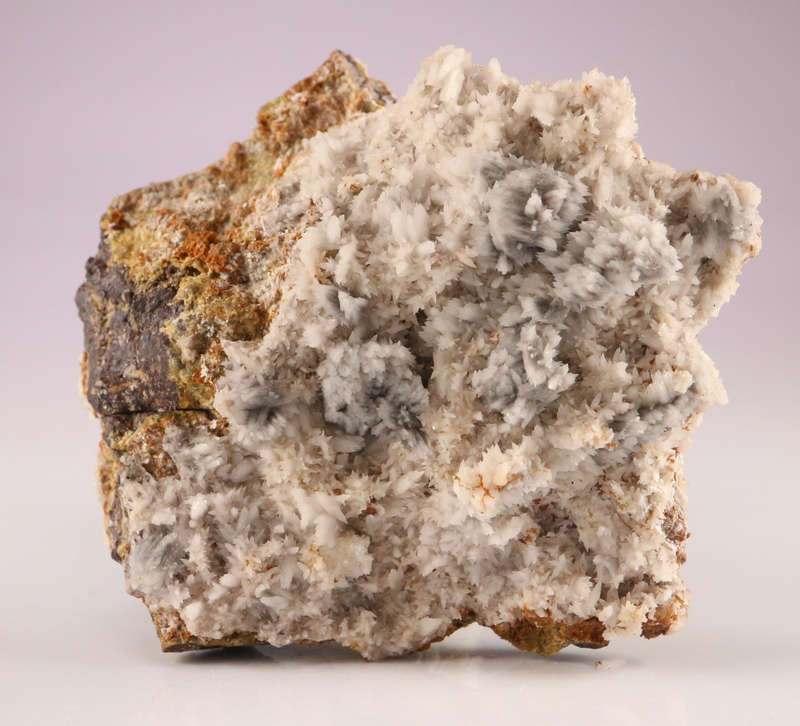Malachite on Cobaltoan Calcite ClustCalcite on Matrix, N'Chwaning II, Northern Cape, South Africa