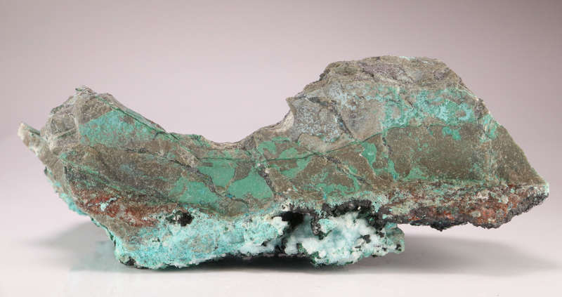 Quartz on Malachite & Chrysocolla, Tenke Fungurume, DR Congo