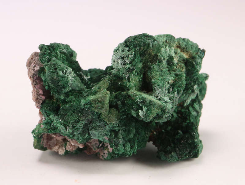 Malachite on Cobaltoan Calcite Cluster, Mashamba West Mine, DRC