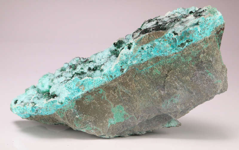 Malachite on Quartz & Chrysocolla, Tenke Fungurume, DR Congo
