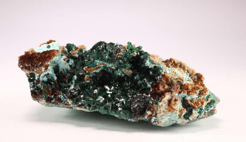 Malachite on Chrysocolla, Tenke Fungurume, DR Congo