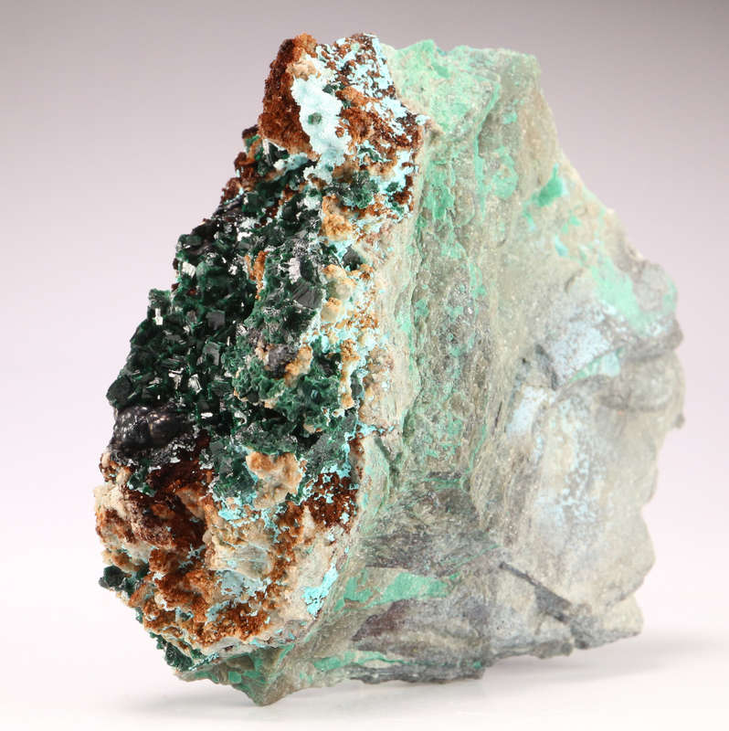 Malachite on Chrysocolla, Tenke Fungurume, DR Congo