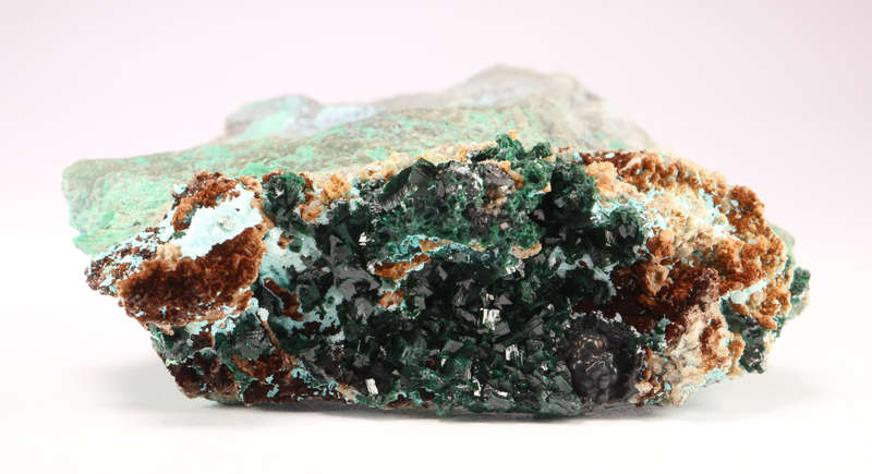 Malachite on Chrysocolla, Tenke Fungurume, DR Congo