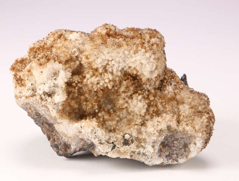 Manganite on Calcite on Matrix, N'Chwaning II, Northern Cape, South Africa