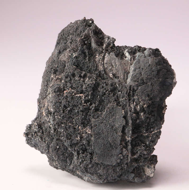 Calcite on Hausmannite, N'Chwaning II, Northern Cape, South Africa