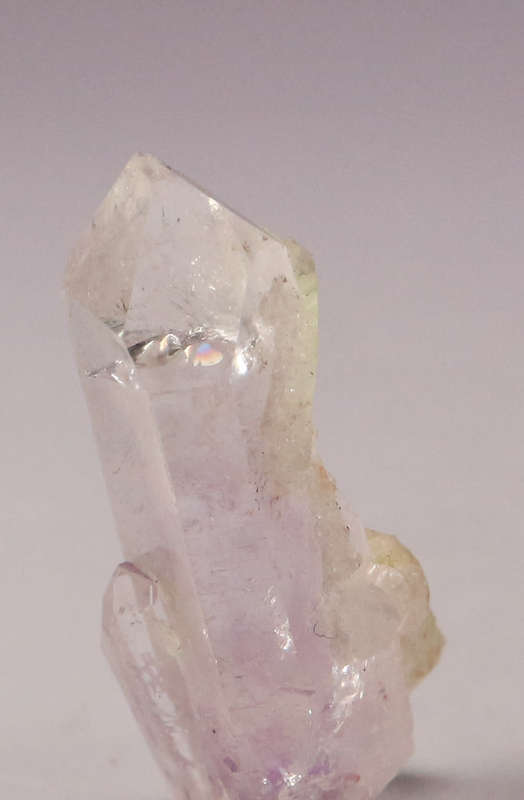 Prehnite on Amethyst incl Quartz, Gobobosebberge Mnt, Namibia