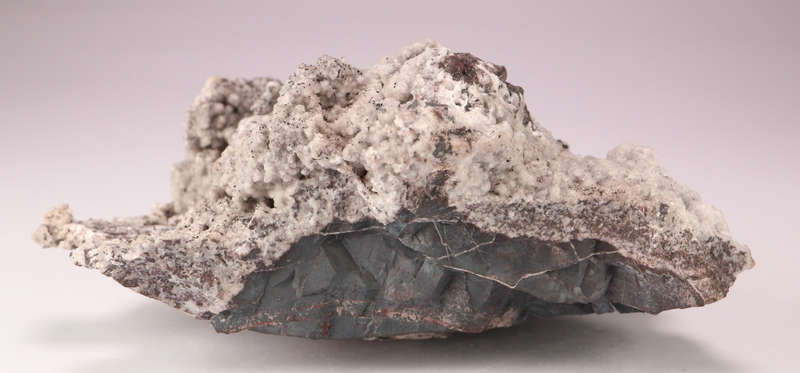 Manganite on Calcite on Matrix, N'Chwaning II, Northern Cape, South Africa