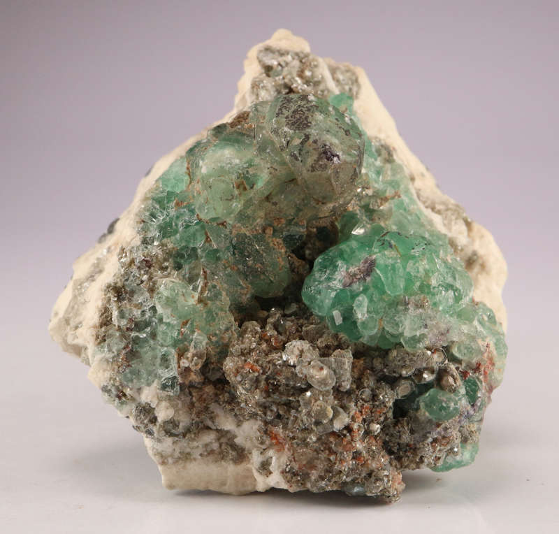 Fluorite and Muscovite on Matrix, Erongo Mnt Region, Namibia