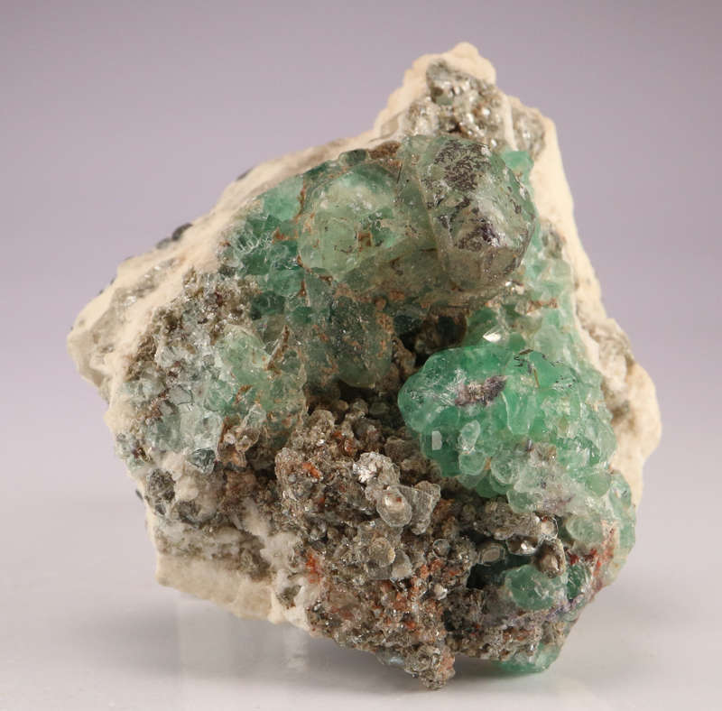 Fluorite and Muscovite on Matrix, Erongo Mnt Region, Namibia