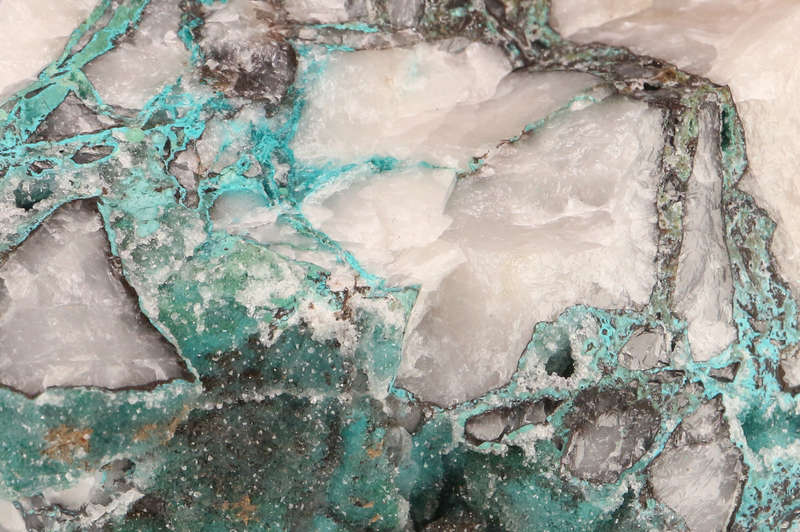 Quartz over Zincolibethenite on Quartz, Skorpion Mine, Karas Region, Namibia