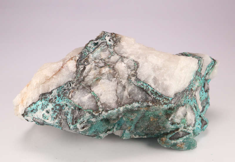 Quartz over Zincolibethenite on Quartz, Skorpion Mine, Karas Region, Namibia