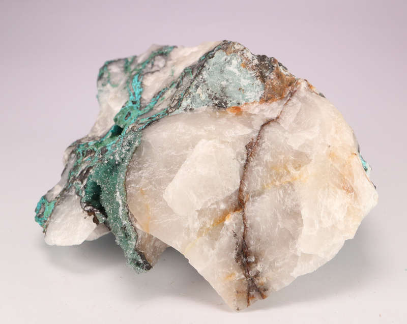 Quartz over Zincolibethenite on Quartz, Skorpion Mine, Karas Region, Namibia