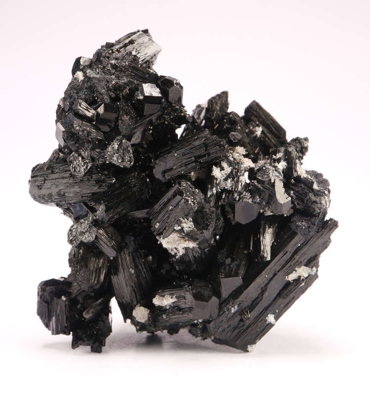 Quartz on black Tourmaline Cluster, Erongo Mnt Region, Namibia