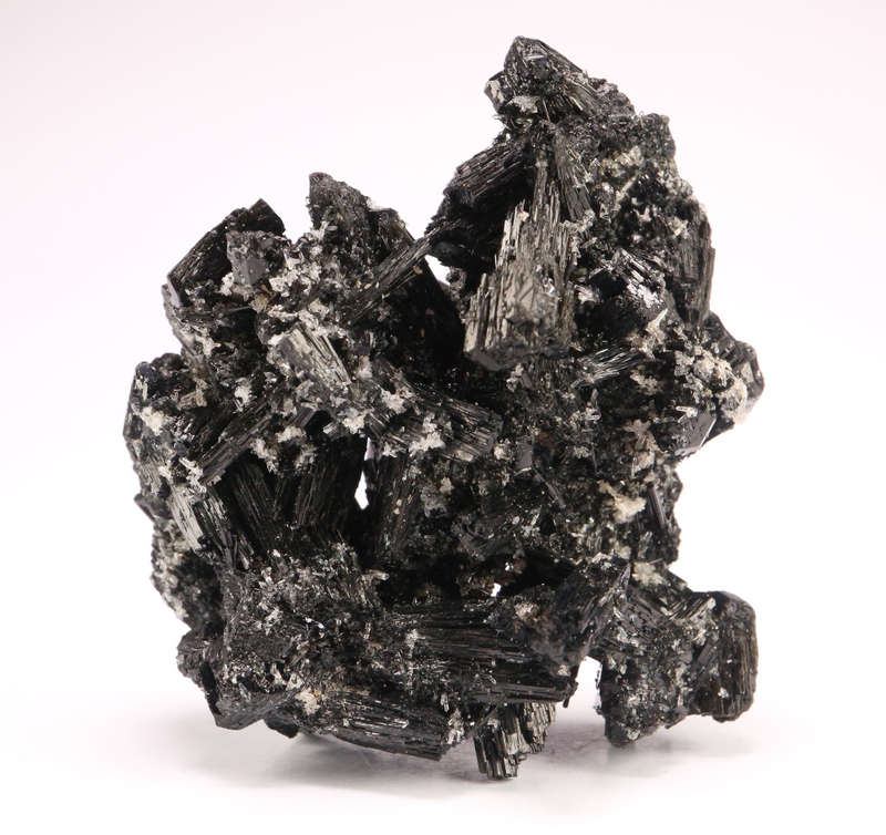 Quartz on black Tourmaline Cluster, Erongo Mnt Region, Namibia