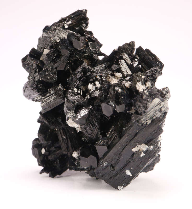 Quartz on black Tourmaline Cluster, Erongo Mnt Region, Namibia