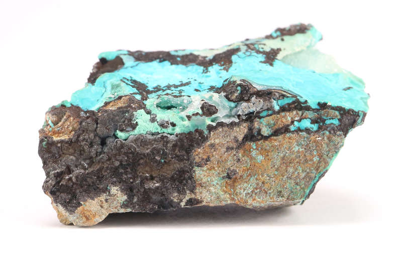Quartz over Chrysocolla on Matrix, Skorpion Mine, Karas Region, Namibia