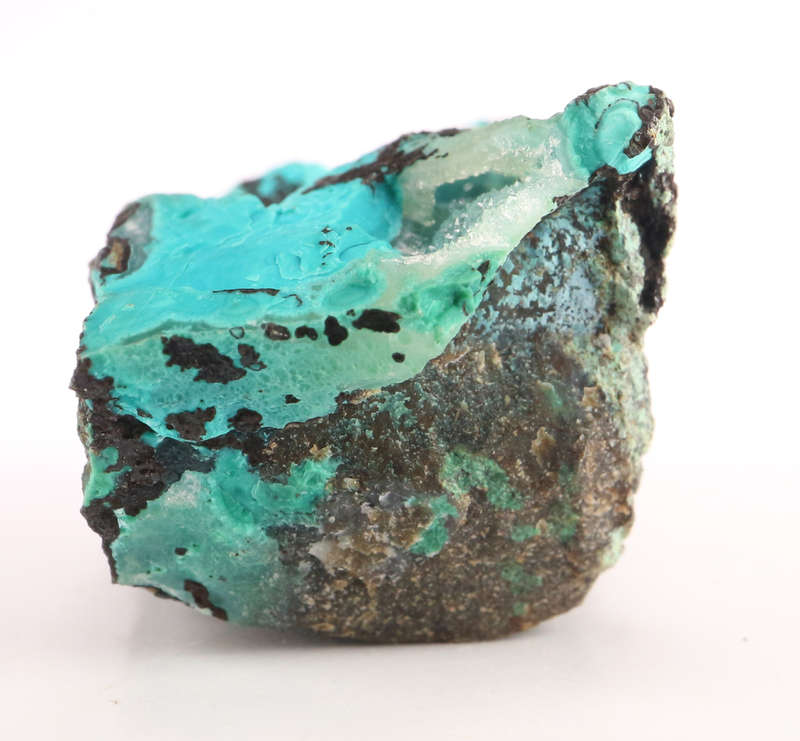 Quartz over Chrysocolla on Matrix, Skorpion Mine, Karas Region, Namibia