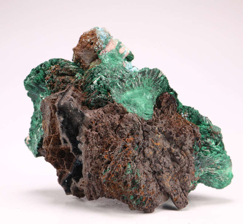 Dolomite on Malachite, Mashamba West Mine, DRC