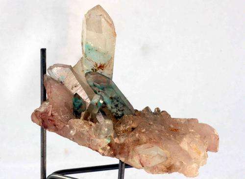 Ajoite in Quartz Cluster, Musina Copper Mine, RSA