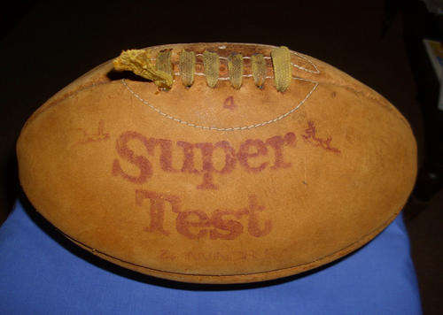 Leather Rugby ball 1970's size 4