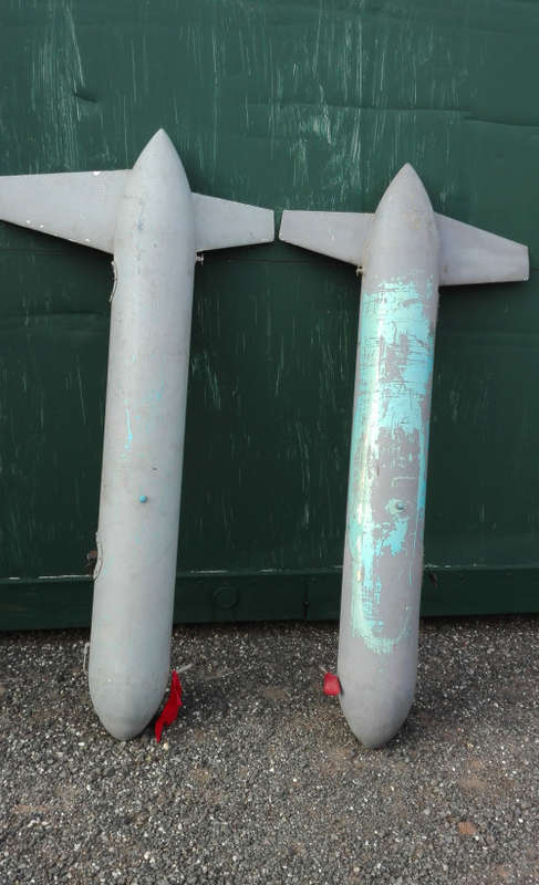 VINTAGE MIRAGE AIRCRAFT DROP TANKS .