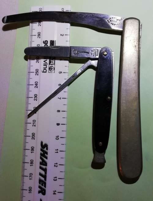 VINTAGE ROGERS PIPE KNIFE, ETC.