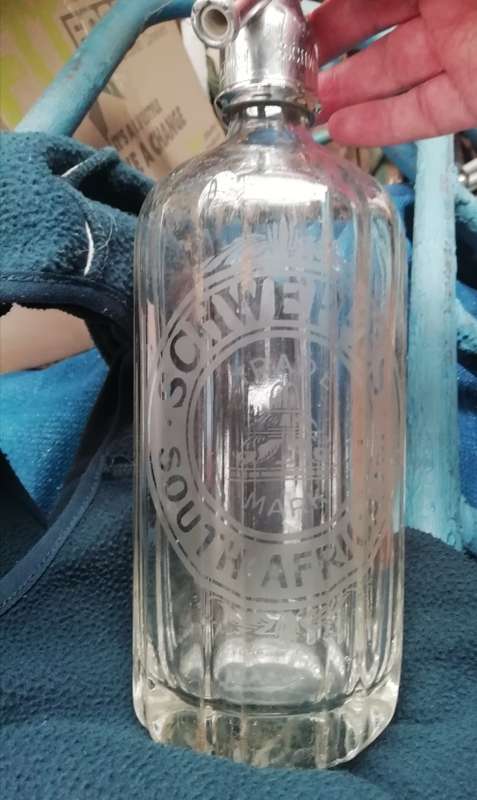 SCHWEPPES SODA WATER BOTTLE.