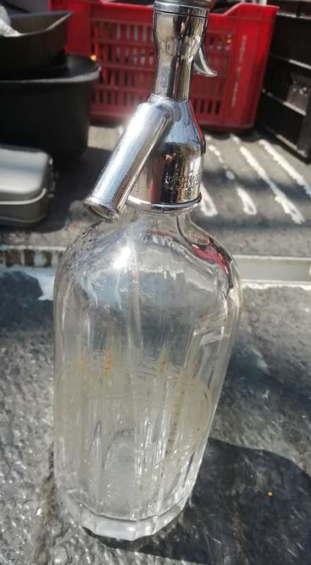 SCHWEPPES SODA WATER BOTTLE.