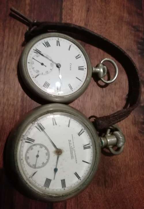 TWO POCKET WATCHES.