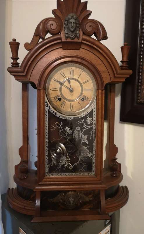 RARE ANSONIA CLOCK. ANTIQUE.