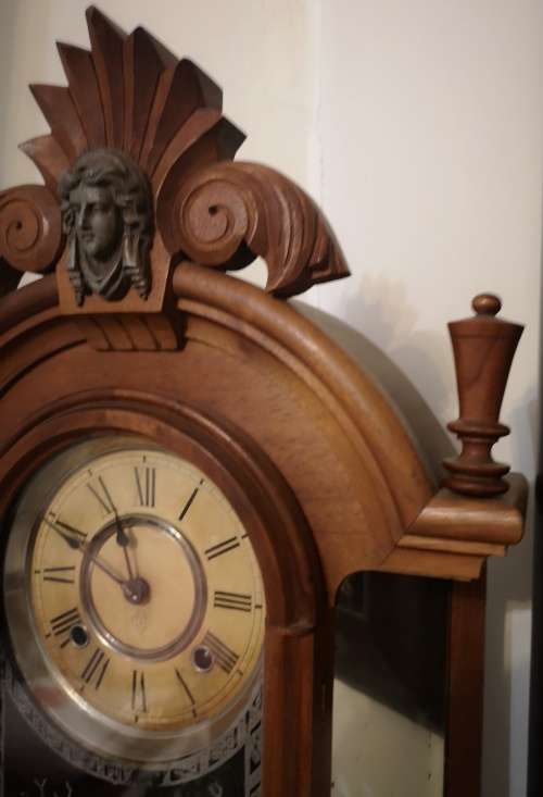 RARE ANSONIA CLOCK. ANTIQUE.