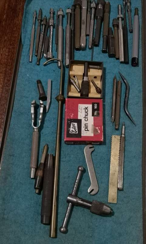 COLLECTION OF WATCH MAKER`S TOOLS.