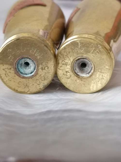 2 X 20MM MATRA SHELL CASES (MG-151) AS USED IN K CARS.
