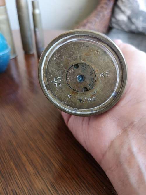 DEACTIVATED MILITARIA SHELLS. AND GRENADE.