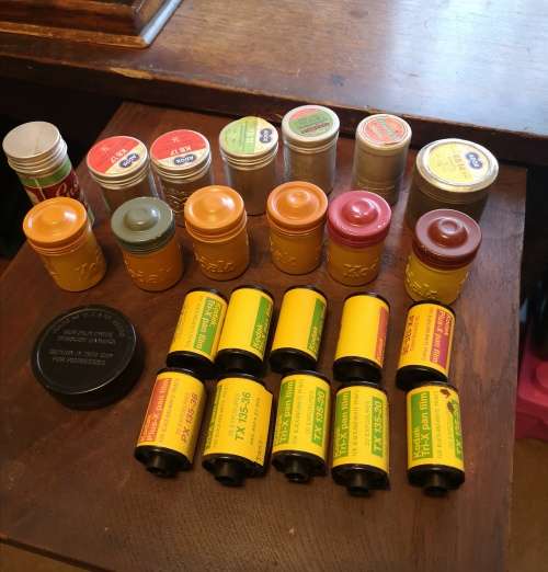 COLLECTION OF KODAK FILM HOLDERS AND FILMS.
