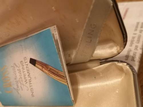 STERLING SILVER CROSS PEN AND PENCIL SET.