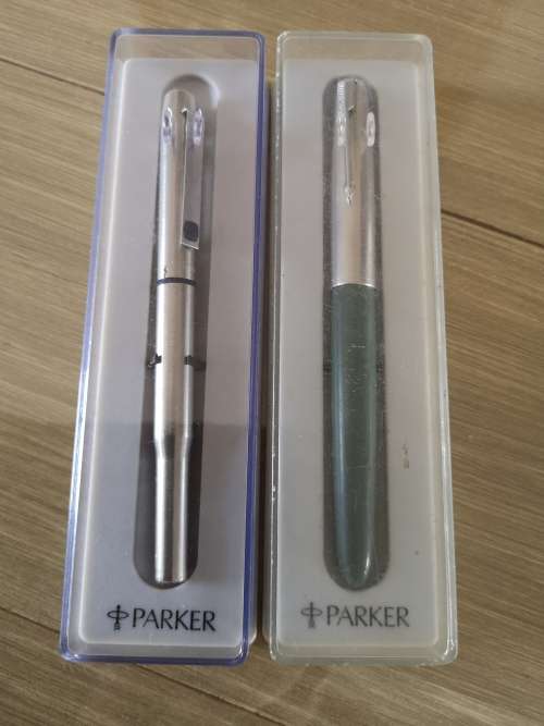 PARKER FOUNTAIN PENS. TWO.