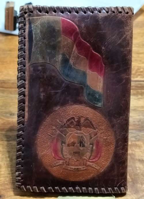 VINTAGE LEATHER WALLET. OSSEWA BRANDWAG RELATED.