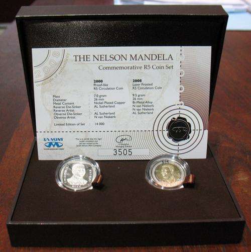 MANDELA COMMERATIVE R5 TWIN SET