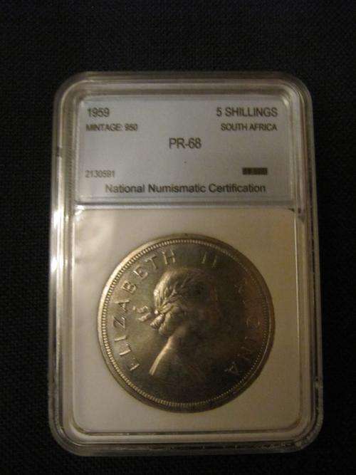 1959 5 SHILLING PR68