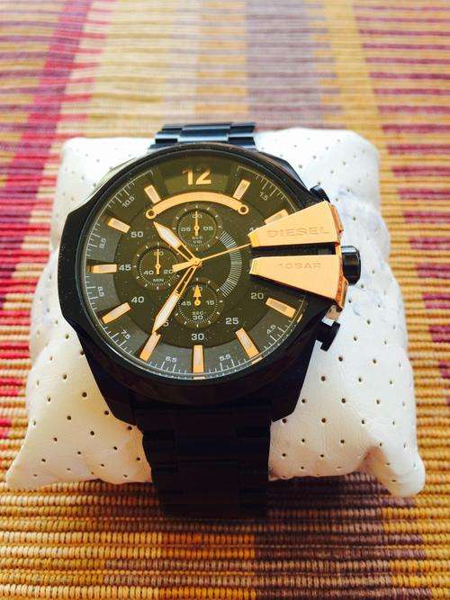 100% AUTHENTIC DIESEL 10BAR CHRONOGRAPH MENS WATCH - BLACK STAINLESS STEEL