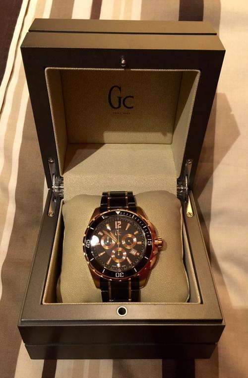 GUESS COLLECTION SPORT CLASS XXL BLACK CERAMIC WATCH