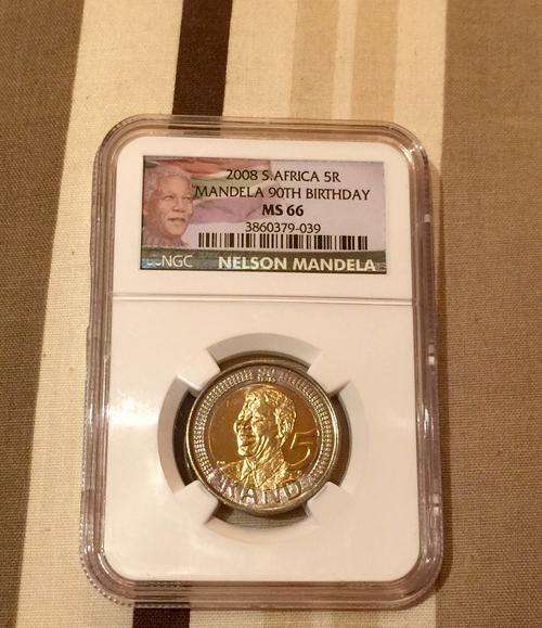 2008, Mint State 66 (MS66), Nelson Mandela's 90th birthday