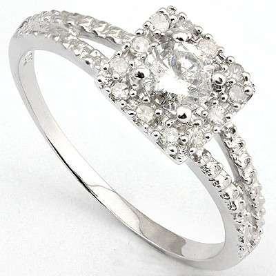 WHY WAIT  !!!!!2/5 CARAT TW GENUINE DIAMOND 10K SOLID WHITE GOLD RING  RETAIL  VALUE R42000.00!!